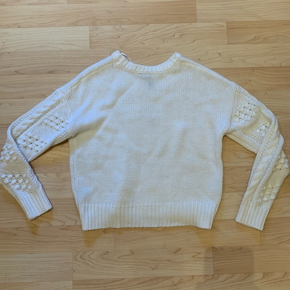 White Cable Knit Sweater - Picture 3 of 4